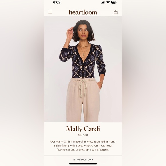 Mally Cardigan by Heartloom (brand new with tags) - Picture 2 of 6